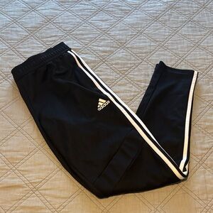 adidas Black Joggers with White Stripes